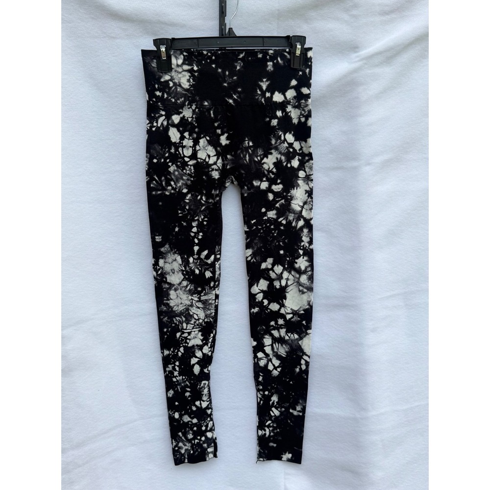 Grunge black and white Tie Dye High Waisted Leggings S/M